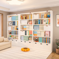 阿格贝贝图书馆书架钢制家用书柜落地置物架客厅卧室多层储物架至尊版 至尊版1.8米高0.6米宽白色副架