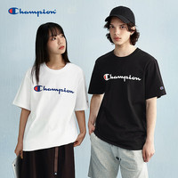 Champion冠军短袖美式潮牌t恤宽松休闲纯棉上衣 黑色 M