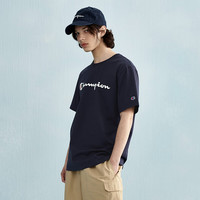 Champion冠军短袖美式潮牌t恤宽松休闲纯棉上衣 藏青色 2XL