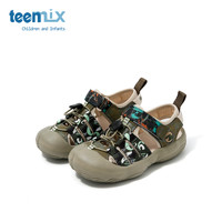 天美意儿童凉鞋女童沙滩鞋2025夏季透气网面鞋宝宝鞋子软底鞋 粉色 30码