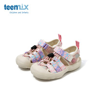 天美意儿童凉鞋女童沙滩鞋2025夏季透气网面鞋宝宝鞋子软底鞋 花色 37码