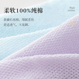 欧蒂爱袜子女纯棉夏季薄款100%全棉防臭透气吸汗夏天网眼中筒棉袜 22-24cm【35-39码】