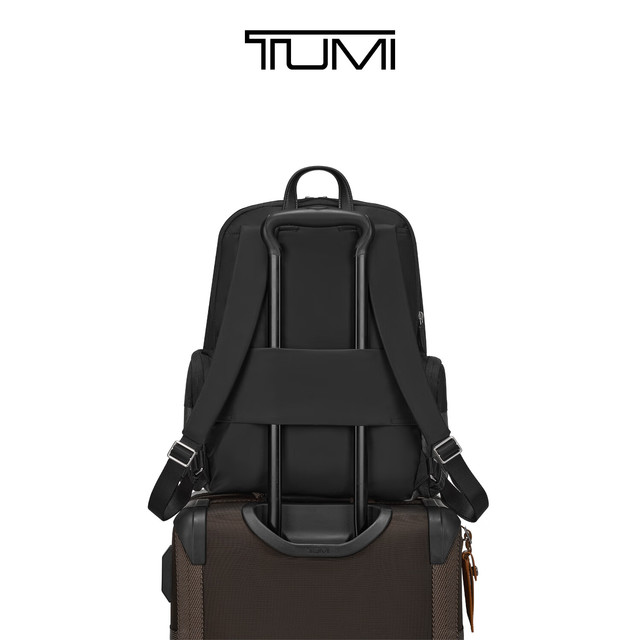 TUMI DFO VISTA女士双肩包通勤Meggie双肩包 黑色拼灰色/04843707DEO