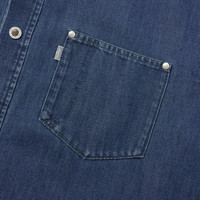 Levi's®SilverTab™25年春夏男士休闲短袖工装牛仔衬衫外套 浅蓝色 L