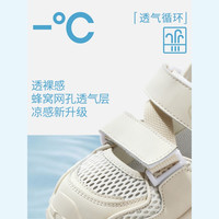 ARIACA艾芮苏儿童凉鞋运动鞋2025夏季透气软底网面鞋女童鞋子 米色 37码