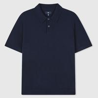 Gap男装2024春季柔软纯色polo领针织衫亲肤短袖毛衣890973