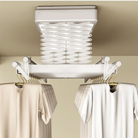 国家补贴：欧普 超薄智能电动晾衣架隐形阳台照明 室外自动升降晾衣服架 M30|星空灰|全屏照明 双排