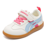 BoBDoG巴布豆儿童鞋女童鞋子2025春季小儿童板鞋女孩休闲运动鞋 米/洋红 29码