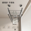 卡瑞琪（COURAGE）晾衣架手摇式阳台升降四杆晾衣杆手动室内晒衣杆家用凉晒被杆  1.5m 四杆 高硬碳钢+8横杆+包安装