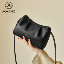 AOKANG 奥康 包包女时尚枕头包百搭女式高级感斜挎单肩包生日礼物送女友送老婆 经典黑