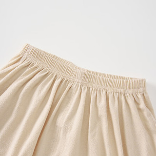 童泰（TONGTAI）女宝宝短袖套装夏季婴儿衣服内衣女童短裤睡衣家居服灰粉100cm