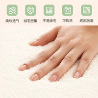 KAYE儿童卡通圆形地毯客厅书房卧室床边毯可爱女孩家用加厚仿羊绒垫子 FYR-桃心小兔 直径120X120cm