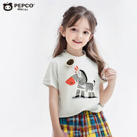 小猪班纳儿童套装中大童夏季短袖套装洋气时尚纯棉夏装男童女童两件套童装 T35斑马套装 160 cm