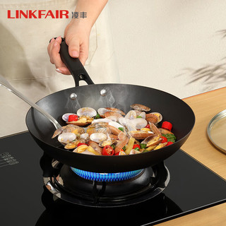 凌丰（LINKFAIR）精铁0涂层28cm煎盘 LFDJP-JTLT28DC精铁0涂层 28cm