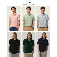 TeenieWeenie小熊男装凉感POLO衫夏季休闲翻领宽松短袖T恤通勤男 165/S B-黑色