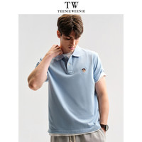 TeenieWeenie小熊男装简约POLO衫夏季休闲翻领宽松短袖T恤通勤男 165/S A--灰色