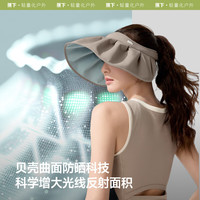 蕉下（beneunder）遮阳帽子防晒帽女防紫外线太阳帽贝壳空顶帽便携TS550粉 落樱粉 【花瓣帽檐】