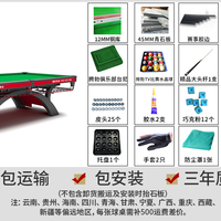 腾勃 TB 标准型 成人球厅专业球房比赛中式黑八金属框架桌球台 TB金属桌
