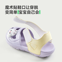 女童凉鞋夏可爱公主卡通女孩软底防滑男童防滑外穿沙滩鞋 黄色 内长13cm