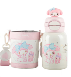 杯具熊 双饮开口笑 儿童保温杯600ml 美乐蒂