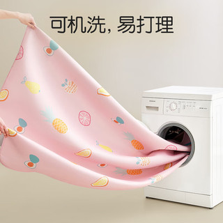 罗莱儿童 果夏缤纷 A类 冰丝席凉席 单人 两件套 粉色 120*200【可水洗】 【条席款】果夏缤纷