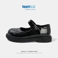 teenmix2025春秋季儿童鞋女童公主鞋黑色小皮鞋软底大童单鞋
