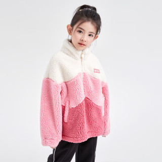 笛莎童装女童秋冬外套2023新款中大童女孩时尚毛绒绒可爱厚上衣