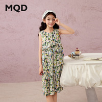 马骑顿（MQD）女童夏季新品休闲碎花裙甜美舒适穿搭中大童连衣裙 花色 140