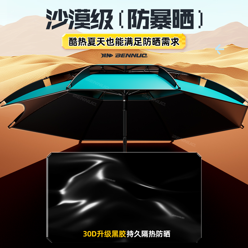 本诺 BENNUO2025钓鱼伞大钓伞户外野钓遮阳伞新型雨伞专业拐杖伞