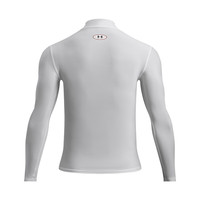 安德玛(UNDERARMOUR)HeatGear®男子半高领训练运长袖紧身衣1390099 白色100 L