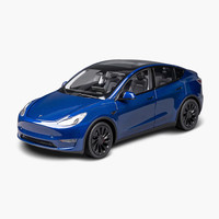 特斯拉（Tesla）官方 Model Y 1:18汽车模型 仿真车模收藏摆件 蓝色