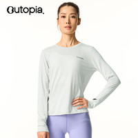 Wonder Cool美利奴羊毛干爽长袖T恤男女户外上衣越野跑 | Outopia 月岩灰(女款) XS