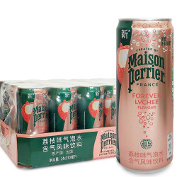 巴黎水 perrier 柠檬味矿泉水330ml*24瓶