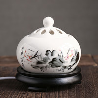 氧工坊 中国台湾地区使用  110v 定时调温电香炉 电香薰炉 陶瓷香薰炉