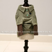 宝眷 UNPET 网红人气宠物亲子款泰迪衣服条纹假两件POLO衫长袖日系