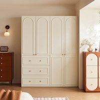 林氏家居 法式复古大衣柜家用卧室成品收纳柜到顶繁花系列VE1D 2m