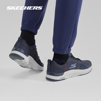 斯凯奇（Skechers）春季男款跑步鞋 GO TRAIN 舒适缓震跑鞋轻便透气运动鞋综合训练鞋 海军蓝色 40