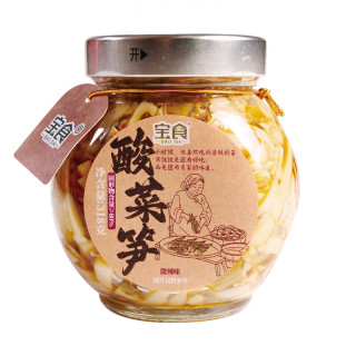 宝食 酸菜笋318g 微辣腌菜咸菜酱菜竹笋方便食品即食拌面下饭菜特产 酸菜笋微辣味