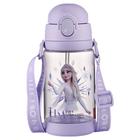 迪士尼儿童水杯带吸管耐高温tritan塑料水壶夏季男女小学生专用防摔杯子