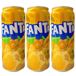 芬达 可口可乐（Coca-Cola）芬达FANTA金色葡萄味碳酸饮料500ml*3罐日本进口果味可乐汽水