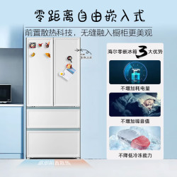 海尔 Haier 零距离嵌入系列 BCD-501WGHFD14W9U1  501L 白巧色