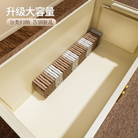 晟旎尚品收纳柜储置物柜收纳箱带轮置简易零食柜衣柜子可折叠家用厨房柜子 【57面宽】免安装折叠柜 三层 (带轮)