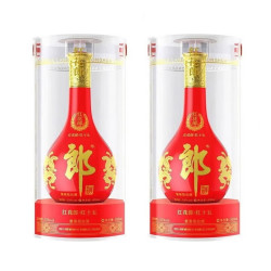 郎酒 红花郎 酱香型 红十五 53度 500mL 2瓶 装（送手提袋）