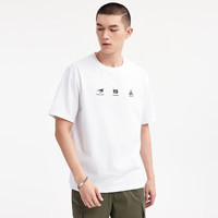 七匹狼短袖T恤夏季男士圆领套头印花体恤衫男装衣服上衣 803(本白) 180/100A