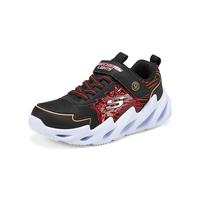 SKECHERS/斯凯奇 闪灯 儿童运动鞋 黑色/红色 33.5