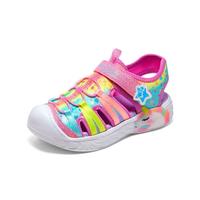 SKECHERS/斯凯奇 透气 女童运动鞋 粉红色/多彩色 27.5