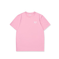 鸿星尔克短袖男夏季户外舒适休闲跑步清爽T恤半袖运动t恤五分袖 气泡粉-2069 S