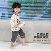 【吸汗透气】迪士尼25年夏款纯棉婴幼家居服男童睡衣套装空调服