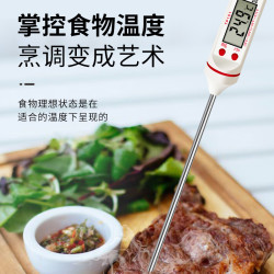 鼎盟 探针式食品温度计  厨房室内油温计婴儿奶温计水温计电子温度计