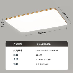 松下 Panasonic 明畔棕 HHLAZ6066L 吸顶灯 120瓦 7000lm